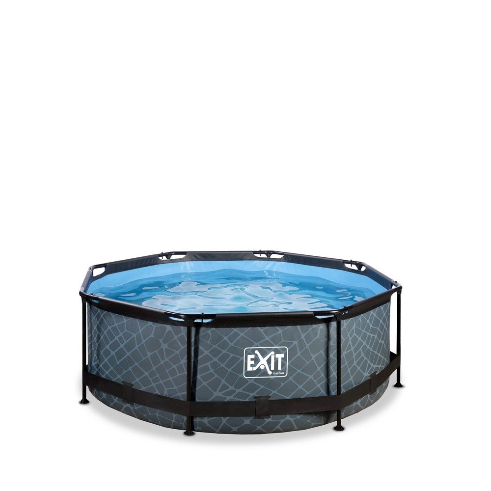 moronic fysiker lava Pool Ø 244 x 76cm med filterpumpe - grå - 2295 DKK - Hjemfint.dk